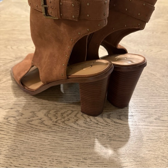 Jessica Simpson Women's Rochha Open Toe Mid Calf Tobacco Bootie Sizes 12 - Picture 3 of 5